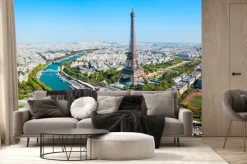 Fototapeta: Widok na wieżę eiffla w paryżu