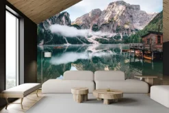 Fototapeta: Widok na włoskie jezioro braies