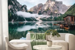 Fototapeta: Widok na włoskie jezioro braies