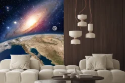 Fototapeta: Widok na ziemię i inne ciała niebieskie z kosmosu