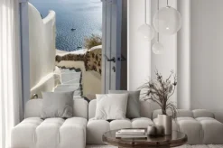 Fototapeta: Widok przez otwarte drzwi na morze śródziemne