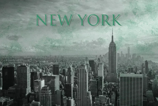 Fototapeta: Widok z góry na miasto nowy jork