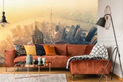 Fototapeta: Widok z lotu ptaka na szanghaj