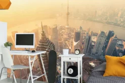 Fototapeta: Widok z lotu ptaka na szanghaj