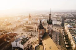 Fototapeta: Widok z lotu ptaka na krakowski rynek