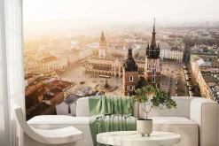 Fototapeta: Widok z lotu ptaka na krakowski rynek