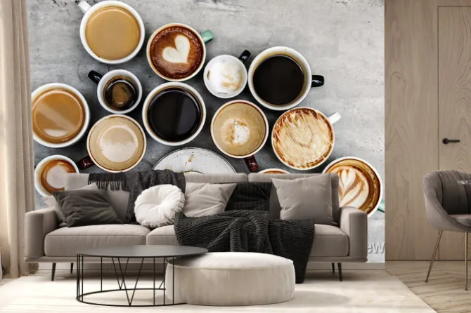 Fototapeta: Widok z lotu ptaka różnorodnej kawy