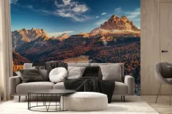 Fototapeta: Widok z lotu ptaka park narodowy tre cime di lavaredo. lokalizacja