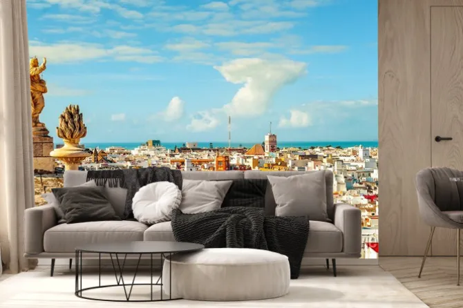 Fototapeta: Widok z lotu ptaka kadyks, hiszpania