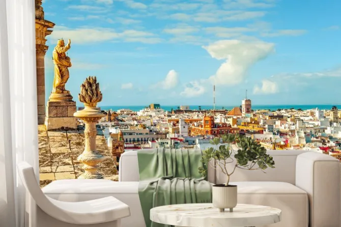 Fototapeta: Widok z lotu ptaka kadyks, hiszpania