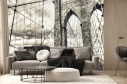 Fototapeta: Widok z mostu brooklińskiego vintage