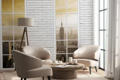 Fototapeta: Widok z okna na panoramę nowego jorku