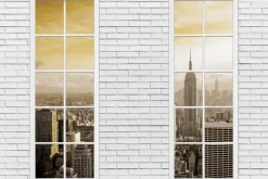 Fototapeta: Widok z okna na panoramę nowego jorku