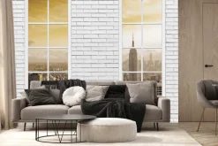 Fototapeta: Widok z okna na panoramę nowego jorku