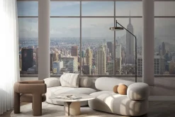 Fototapeta: Widok z wieżowca na duże miasto