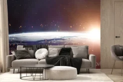 Fototapeta: Widok ziemi z przestrzeni kosmicznej. elementy tego zdjęcia dostarczone