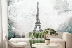 Fototapeta: Wieża eiffla na abstrakcyjnej teksturze betonu