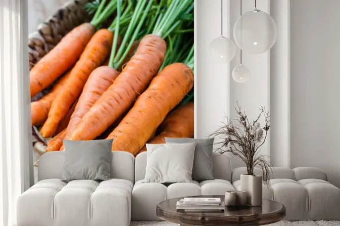 Fototapeta: Świeże marchewki pęczek