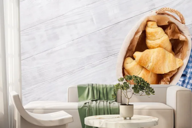 Fototapeta: Świeże rogaliki kosz