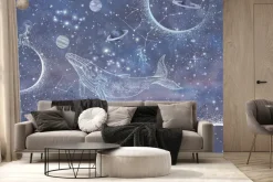 Fototapeta: Wieloryb w abstrakcyjnym kosmosie