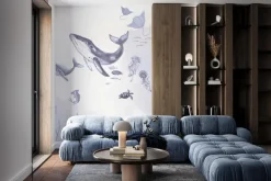 Fototapeta: Wieloryb z meduzami wśród morskiej roślinności