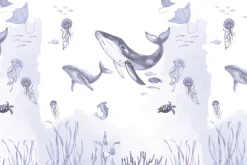 Fototapeta: Wieloryb z meduzami wśród morskiej roślinności