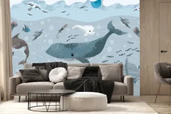 Fototapeta: Wieloryby wśród ryb podwodny świat