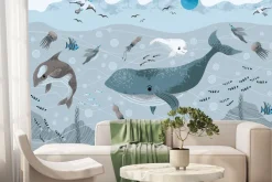 Fototapeta: Wieloryby wśród ryb podwodny świat