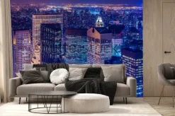 Fototapeta: Wieżowce nowego jorku nocą