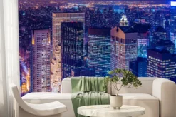 Fototapeta: Wieżowce nowego jorku nocą