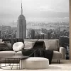 Fototapeta: Wieżowce w nowym jorku czarno-biały pejzaż
