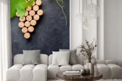 Fototapeta: Wina korki kształcie winogron i winorośli