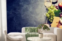 Fototapeta: Wino, winogrona, ser i miód