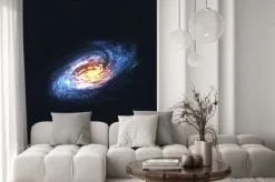 Fototapeta: Wirująca galaktyka w czarnej przestrzeni