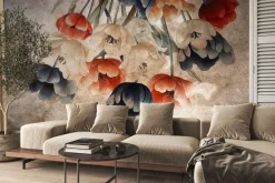 Fototapeta: Wiszące kolorowe kwiaty tulipanów