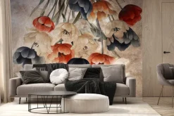 Fototapeta: Wiszące kolorowe kwiaty tulipanów