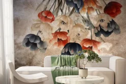 Fototapeta: Wiszące kolorowe kwiaty tulipanów