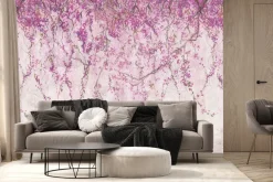 Fototapeta: Wiszące pnącza z różowymi kwiatami
