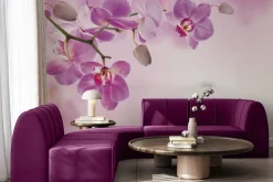 Fototapeta: Wiszące różowe kwiaty storczyków