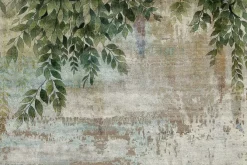 Fototapeta: Wiszące zielone liście na betonie