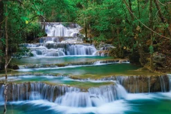Fototapeta: Wodospad w gęstym lesie w tajlandii