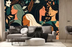 Fototapeta: Women seamless colorful pattern background