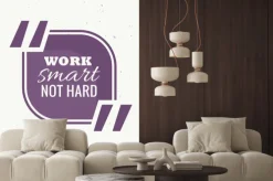 Fototapeta: Work smart nie obramowania z twardej notowania