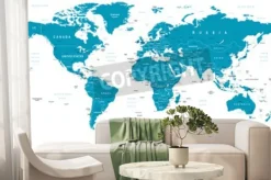 Fototapeta: World map and navigation icons - illustration.highly detailed