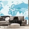 Fototapeta: World map. highly detailed map of the world with detailed borders