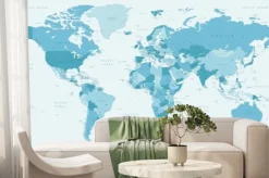 Fototapeta: World map. highly detailed map of the world with detailed borders