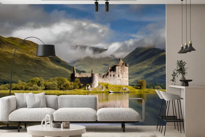 Fototapeta: Wschód słońca nad zamkiem kilchurn