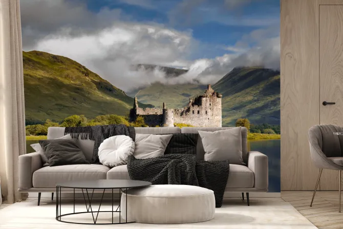 Fototapeta: Wschód słońca nad zamkiem kilchurn