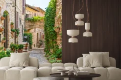 Fototapeta: Wąska zabytkowa uliczka w starym mieście we włoszech