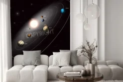 Fototapeta: Wszystkie planety układu słonecznego wokół słońca